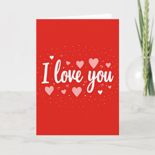 Carte Simple Cœurs Je T'Aime
