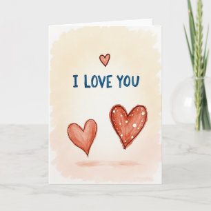 Carte Simple Cœurs Je T'Aime