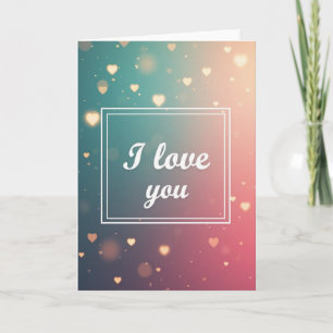 Carte Simple Cœurs Lumineux Je T'Aime