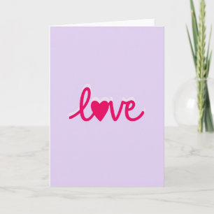 Carte simple couche cœur amour