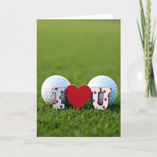 Carte simple d'amour de golf