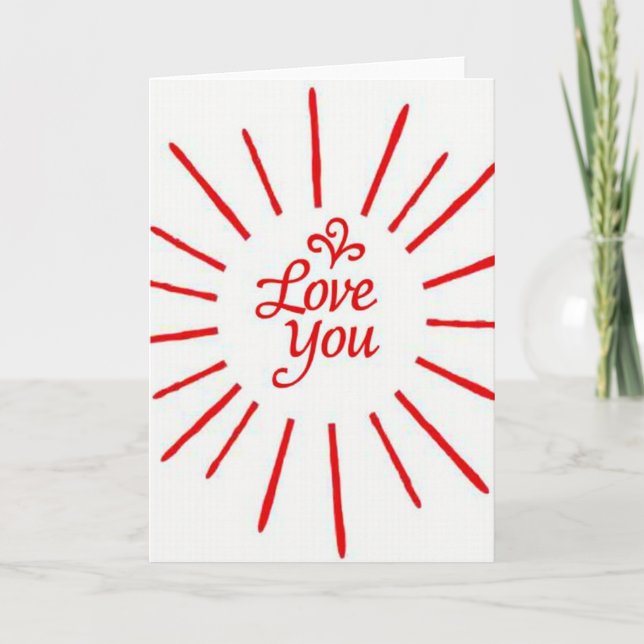 Carte simple d'amour radial (Devant)