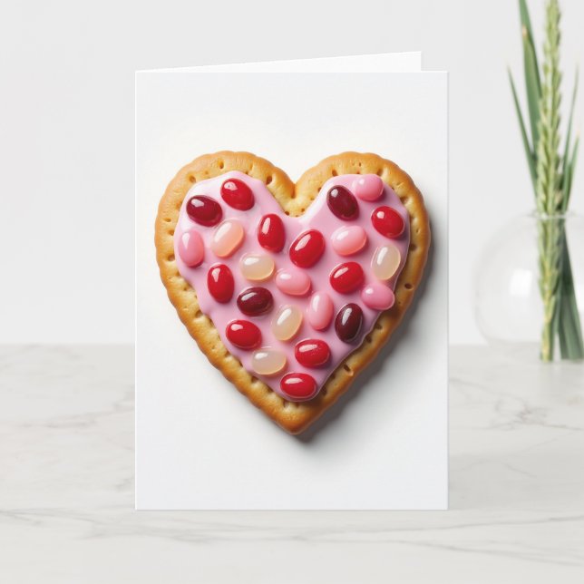 Carte simple de cœur de bonbon rose (Devant)