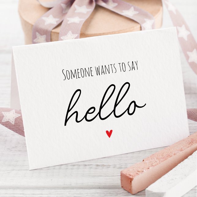 Carte simple de Faire-part de grossesse de révélat (Créateur téléchargé)