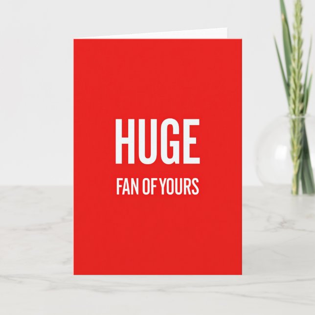 Carte Simple de Grand Fan de Vous (Devant)