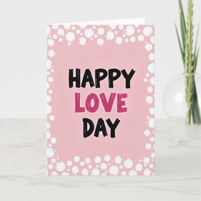 Carte simple de jour d'amour heureux (Devant)