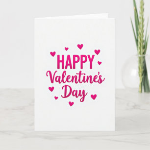 Carte simple de la Saint-Valentin avec coeurs