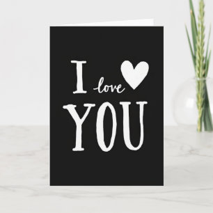 Carte simple dessinée à la main 'Je t'aime'