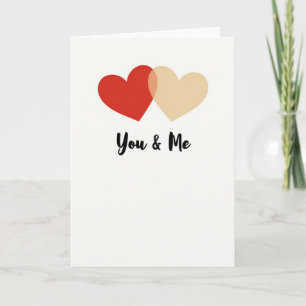 Carte Simple Deux Cœurs Pour Nous