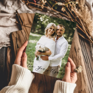 Carte Simple écriture 10ème anniversaire - Il y a dix an