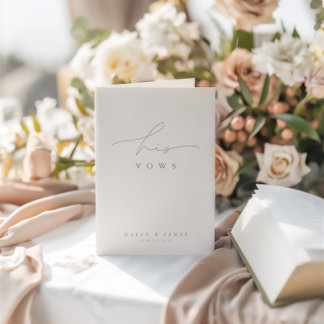 Carte Simple Élégant Mariage photo blanc Ses Vows