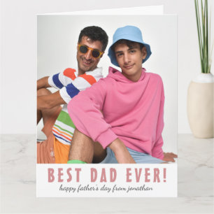 Carte Simple Élégant Meilleur Père Jamais Photo fête d