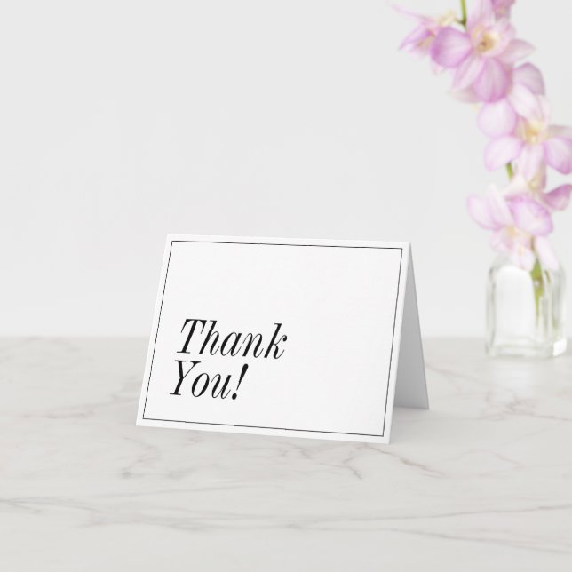Carte Simple, Élégant & Respectueux "Merci !" (Orchidée)