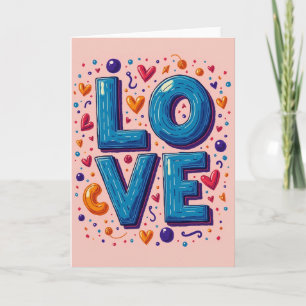 Carte simple et élégante avec amour