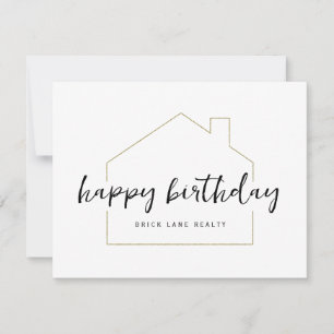 Carte Simple et savoureux Véritable Joyeux anniversaire
