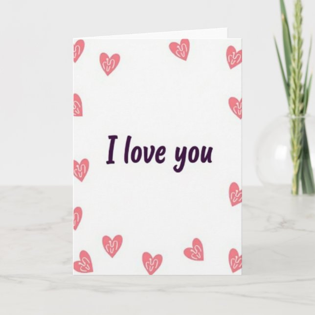 Carte simple et sincère 'Je t'aime' (Devant)