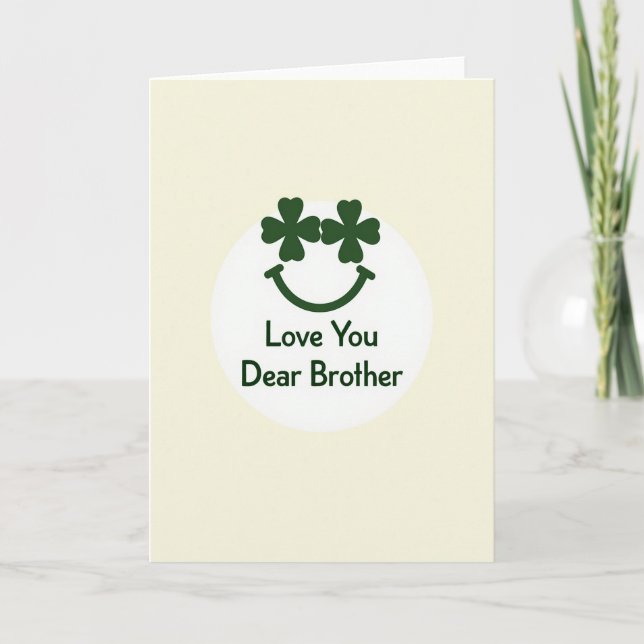Carte Simple Frère Je T'Aime (Devant)