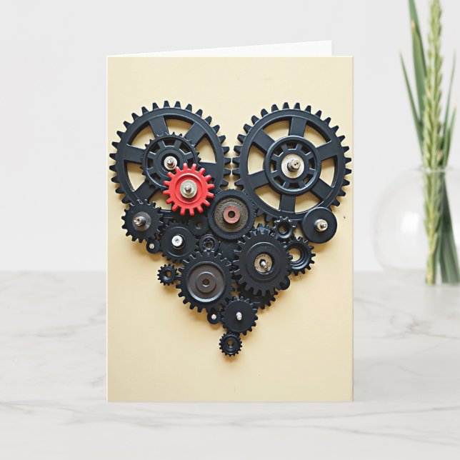 Carte Simple Gear Heart (Devant)