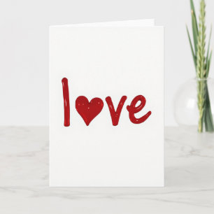 Carte Simple Gel Coeur Amour