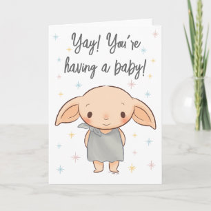 Carte Simple Harry Potter - Dobby Baby Shower