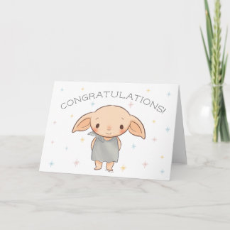 Carte Simple Harry Potter - Félicitations Dobby