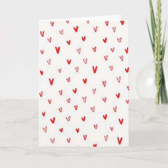 Carte Simple Heart Doodles (Devant)