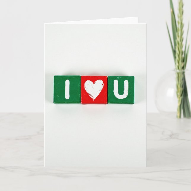 Carte Simple I Love U (Devant)