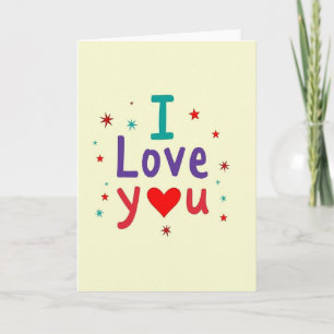 Carte Simple Je T'Aime Étoiles