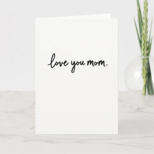 Carte Simple « Je t'aime maman »