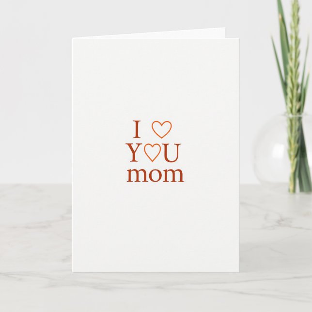 Carte simple Je t'aime maman (Devant)