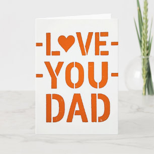 Carte Simple Je T'aime Papa