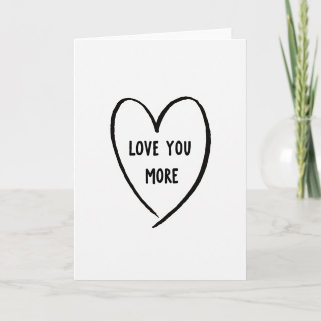 Carte Simple Je T'Aime Plus (Devant)