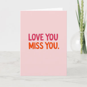 Carte Simple Je T'Aime Tu Me Manques