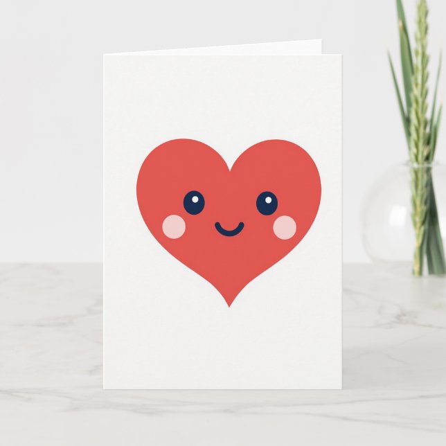 Carte Simple Joyeux Cœur (Devant)