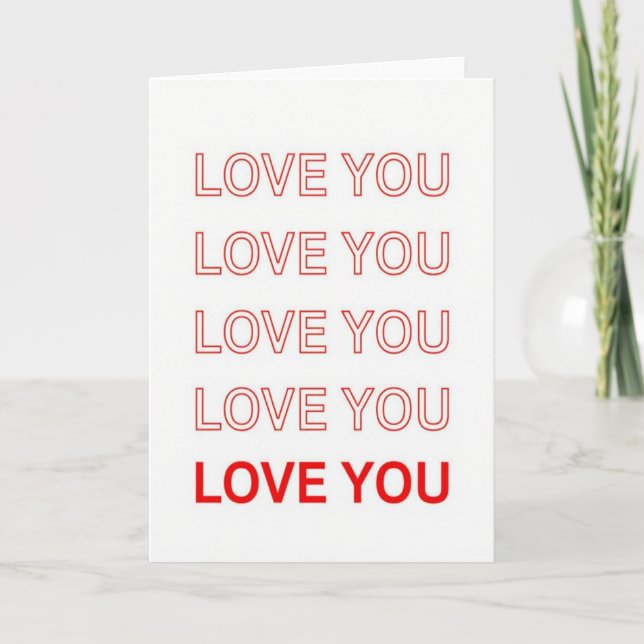 Carte simple Love You (Devant)