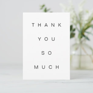 Carte simple Merci tellement plate