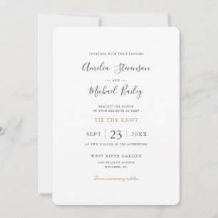 Carte simple minimaliste à Faire-part de mariage p