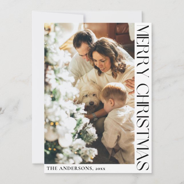 Carte simple minimaliste Joyeux Noël (Devant)