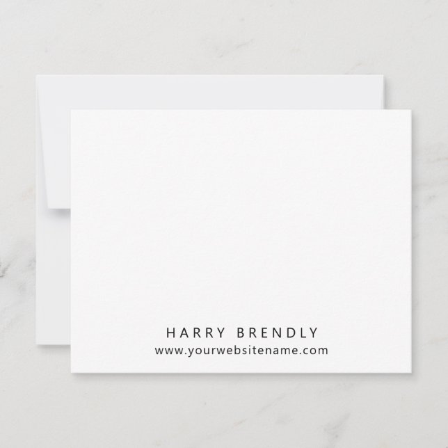 Carte simple minimaliste minimaliste blanche (Devant)