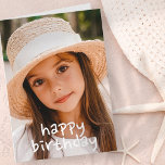 Carte Simple moderne amusant Photo personnalisée Anniver<br><div class="desc">Le design est moderne et simple. Ajoutez une photo personnalisée du célébrant d'anniversaire et ajoutez son nom,  ajoutez un message personnalisé</div>