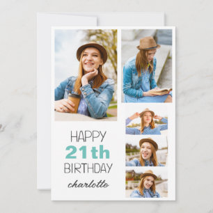 Carte Simple Moderne Joyeux Anniversaire Élégant Toute Â