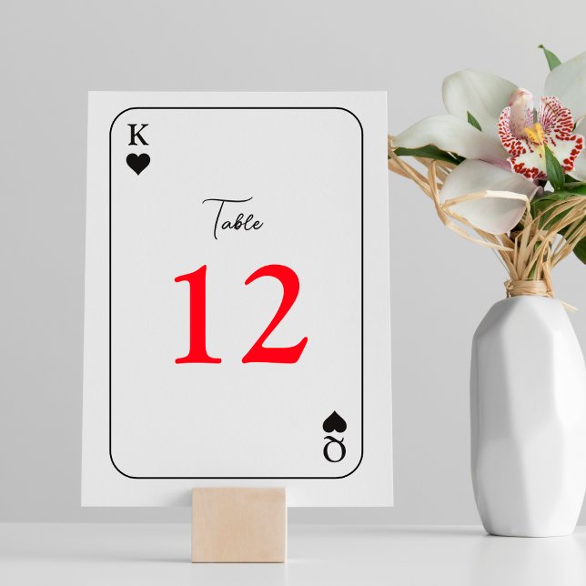 Carte simple moderne Mariage Queen King Numéro de  (Créateur téléchargé)