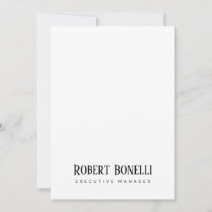 Carte simple moderne minimaliste noir et blanc