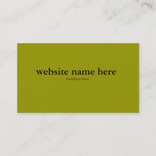 Carte simple olive de couleur verte