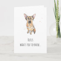 Simple papa chien berger allemand minimaliste pour