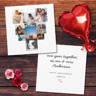 Carte Simple Photo Minimaliste Premier Anniversaire de M