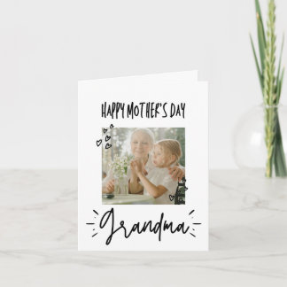 Carte Simple pour grand-mère | Photo personnalisée Fête