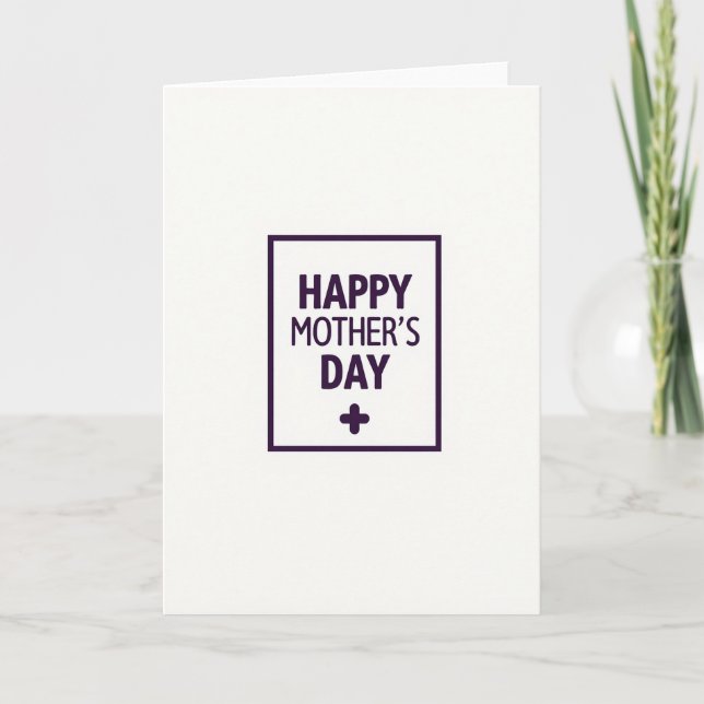 Carte simple pour la fête des mères (Devant)