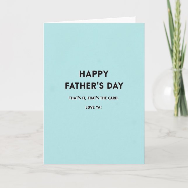 Carte simple pour la fête des pères (Devant)