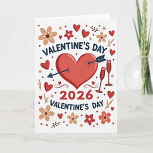 Carte simple pour la Saint-Valentin 2026
